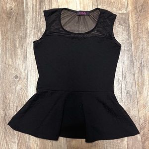 🐼/classic black blouse with mini skirt/🐼